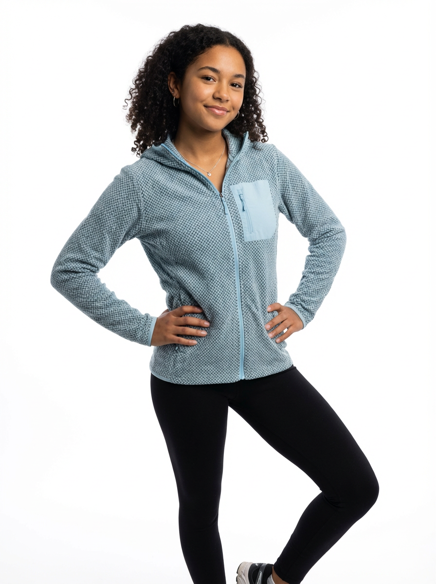 Fleece Feminino Cardigã com Capuz FrontZip EsterSul