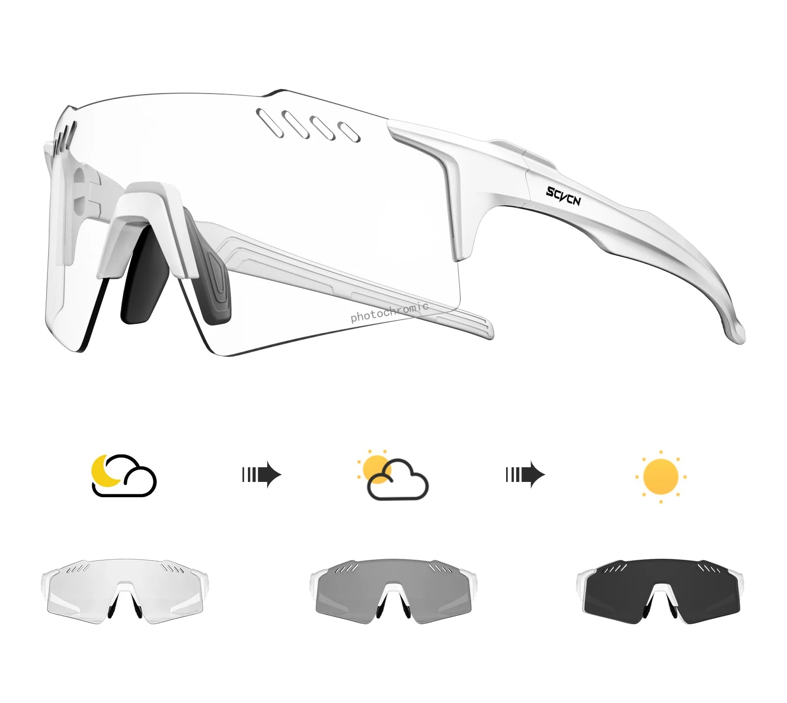 Óculos Esportivo Fotocrômico Proteção UV400 Cloph