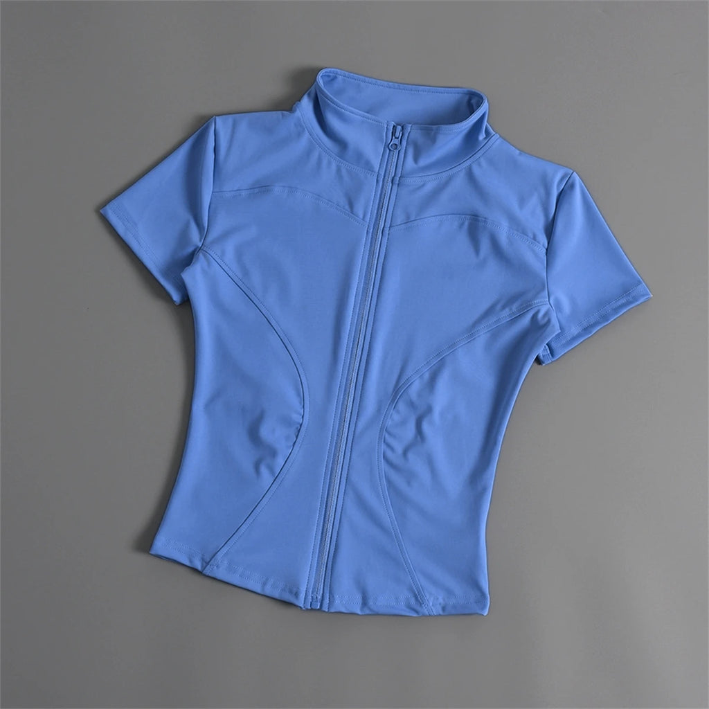 Jaqueta Manga Curta Feminina Slim FullZip Aurora
