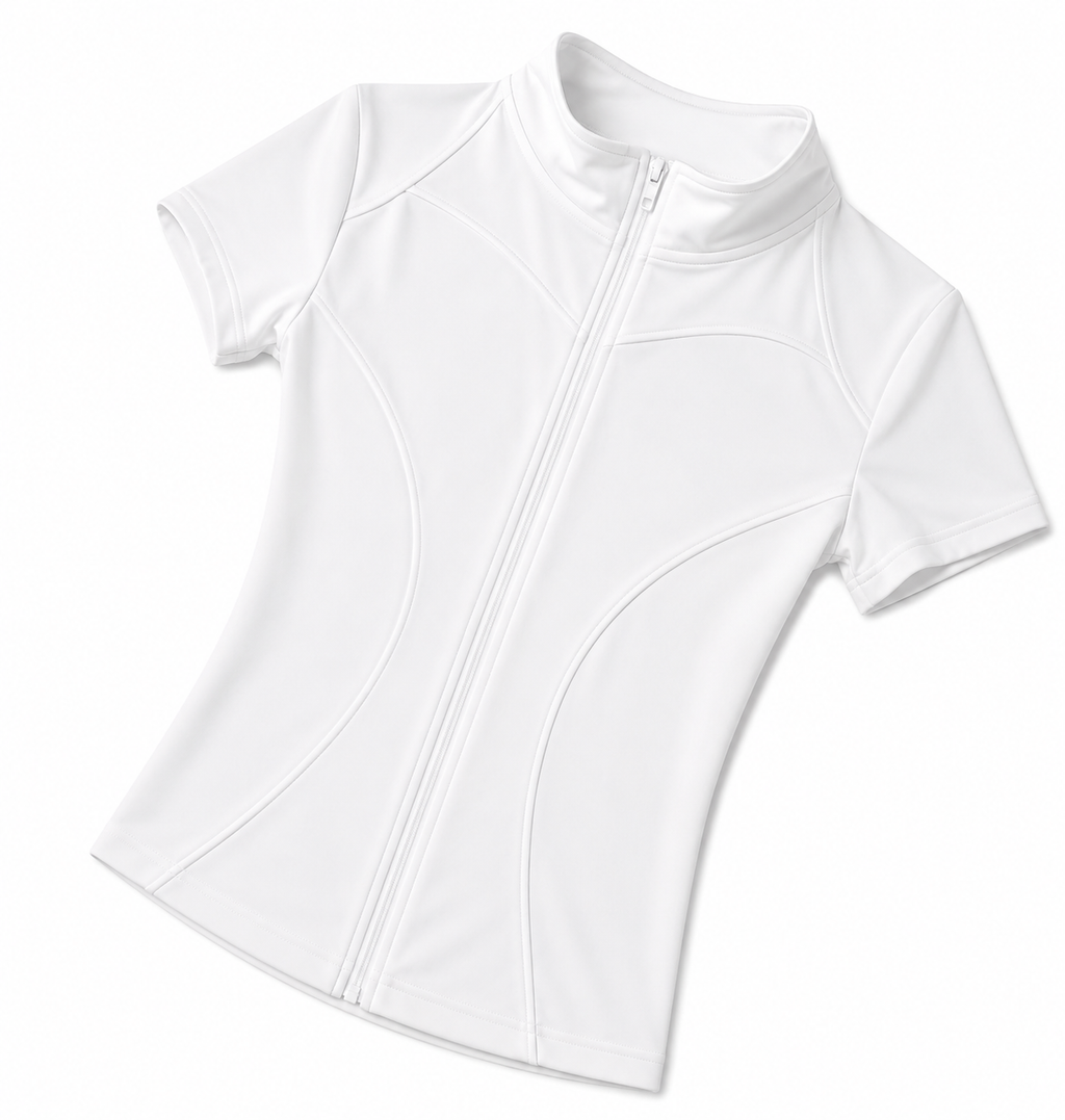 Jaqueta Manga Curta Feminina Slim FullZip Aurora