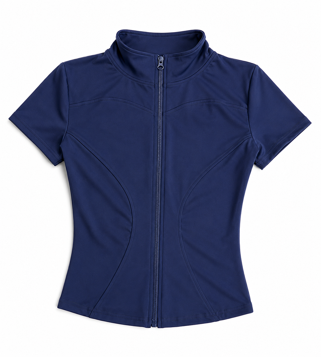 Jaqueta Manga Curta Feminina Slim FullZip Aurora